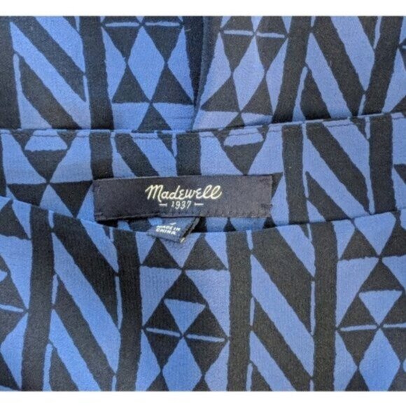 Madewell Silk Skyline Geometric Skirt – Size 4 - Picture 5 of 5